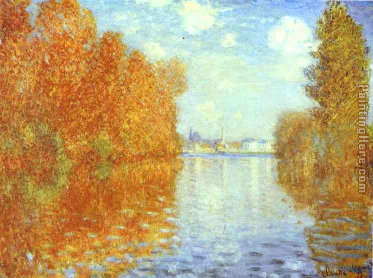 Autumn at Argenteuil painting - Claude Monet Autumn at Argenteuil art painting